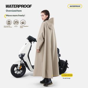 Imperméable long pour adulte, style <span class=keywords><strong>poncho</strong></span>, imperméable - pour la randonnée, le camping et le cyclisme sous la pluie - Product Image 3