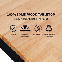 Table en bois massif sur mesure pour la maison et le bureau, avec roulettes, utilisable comme bureau d'ordinateur, bureau de jeu ou poste de travail.