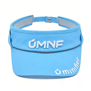 Casquette de soleil unisexe bleu ciel en soie glacée avec lettres 3D en relief, protection UV, large bord, pour queue de cheval, sport, voyage, extérieur, plage - Product Image 2