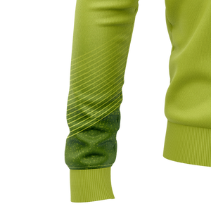 Sweat-shirt personnalisé pour homme, vert lime, col zippé, avec logo imprimé, manches longues, vêtements de sport pour l'entraînement, vente en gros - Product Image 3