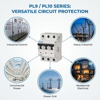   Disjoncteur miniature Moeller série PL9 PL9-B20 20A 1P 6kA Courbe B CE CCC ISO pour prise de courant de bureau