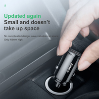 Baseus circulaire métal A + C 30W PPS chargeur de voiture PD charge rapide intérieur de voiture allume-cigare chargeur de prise