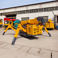 Grue araignée télescopique sur chenilles de 4 tonnes certifiée CE, personnalisable, pour levage en extérieur sur sites étroits