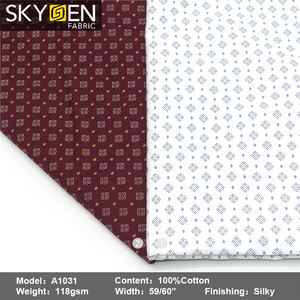 Wholesale Skygen Sateen Silky Woven Well Design Print Cotton Fabric for <strong>Shirting</strong> - Product Image 2