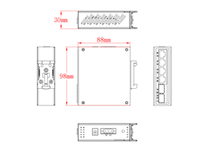 Switch PoE industriel géré pour réseau électronique avec 4 ports RJ45 10/100/1000M + 2 ports SFP 100/1000/1000M pour la sécurité CCTV - Product Image 2