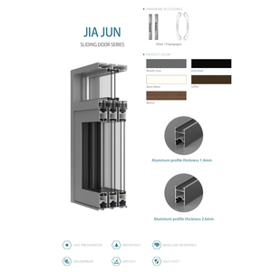 <span class=keywords><strong>Porte</strong></span> coulissante en verre aluminium moderne pour cuisine et salle à manger, usage commercial et résidentiel - Product Image 5