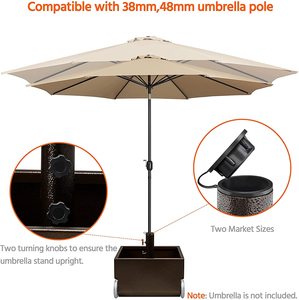 Portable En Acier Parapluie Base Stand Métal Extérieur Surélevé Jardin Lit Planteur Boîte Roues pour Légumes Fleur Herbe Patio - Product Image 6