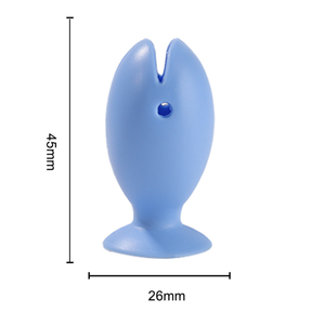 Protège-brosse à dents en silicone en forme de poisson avec base à ventouse, support autoportant, protège-têtes de voyage pour salle de bain, voyage et camping - Product Image 3