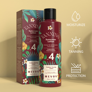 OEM ODM leggero SPF4 SPF8 SPF15 crema solare abbronzante resistente all'acqua idratante peptidi per il viso e il corpo - Product Image 3