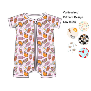 W1 Venta al por Mayor de Monos de Verano para Bebés y Niños, Lindos y con Dibujos Animados, 100% Algodón Tejido, Cierre con Botones a Presión, 180-200 GSM - Product Image 3