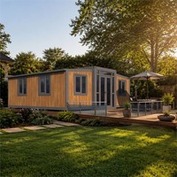 Maison conteneur extensible à énergie solaire 20ft 40ft, maison modulaire préfabriquée hors réseau, fabricant OEM/ODM certifié CE ISO9001 pour le glamping