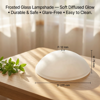 Lustre semi-circulaire en verre soufflé givré, style rustique européen moderne, abat-jour de lampe de table, pour intérieur, maison, hôtel - Vente chaude directe usine