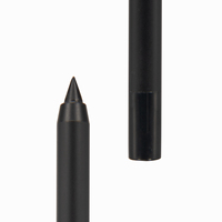 Crayon pour les yeux de couleur noire de maquillage de marque privée crayon pour les yeux végétalien imperméable longue durée lisse crémeux paillettes noir Kajal crayon pour les yeux