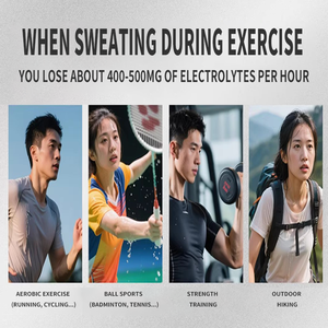 Mistura de Eletrólitos em Pó Personalizada para Bebida Hidratante, Suplemento Alimentar Certificado HACCP, Livre de OGM, Suporte Energético - Product Image 3