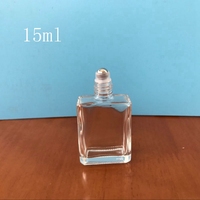 Bouteille de parfum en verre transparent, produit cosmétique, forme carrée, sans air, 6/10/15ml