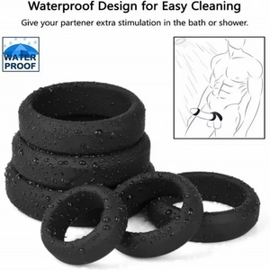 Anneau pénien pour hommes, anneau de scrotum, étireur de testicules, ceinture en silicone pour pénis, anneaux de retenue du sperme, outil sexuel pour hommes - Product Image 4
