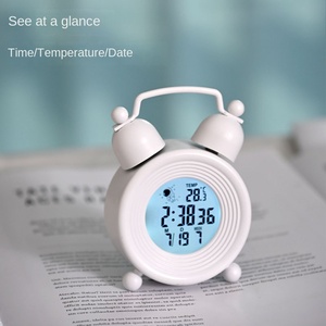 Réveil LCD en plastique pour enfants, mignon et créatif, avec affichage lumineux, mini-réveil de chevet, décor de chambre à coucher et de <span class=keywords><strong>bureau</strong></span> avec thermomètre - Product Image 2