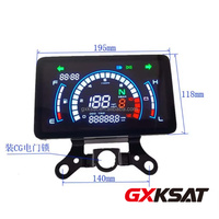GXKSAT Speedometer Digital Motor Baru 12V DC Kecepatan Maksimum 120KM/jam untuk ITALIKA EX125 FORZA125 TMX ALPHA125 Rusi Tc125 CG125
