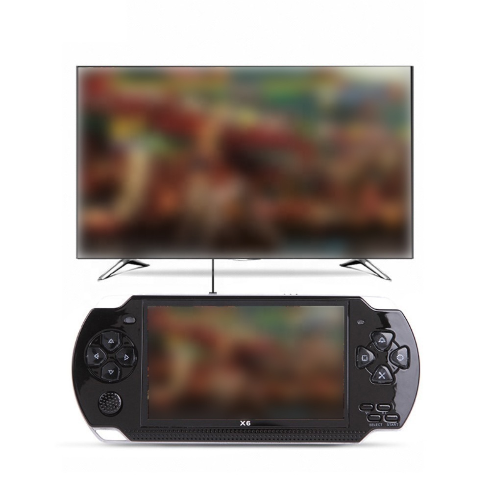 Console de jeu portable rétro X6, écran de 4,3 pouces, lecteur de jeux vidéo, véritable prise en charge 8 bits/16 bits/32 bits, 6 formats de jeu