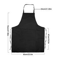 Nouveau Design de tablier de cuisine en Polyester et coton biologique noir imprimé avec Logo personnalisé et sangle réglable