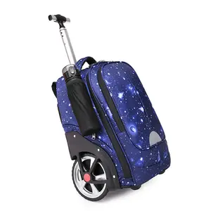 Benutzer definierte Kinder Trolley Schult asche Räder Kinder Trolley Cartoon Reise Koffer Tasche Student mit großen Rädern