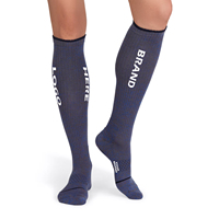 Chaussettes de sport à compression du genou personnalisées, absorbant la transpiration, respirantes, en bambou, chaussettes de sport personnalisées, chaussettes hautes pour hommes