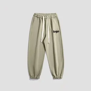 Polyester composite elastic fiber capri pants no-iron process sports casual pants for teenagers
