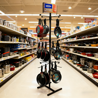 Magasin de détail support de crochet suspendu en métal sur pied présentoir d'ustensiles de cuisine présentoir de magasin de détail