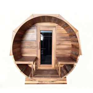 Sauna Esterna Tradizionale di Lusso Finlandese a Roccia Calda, Ibrida a Infrarossi, per 2, 3, 6 Persone, 120x180 cm, in Vendita - Product Image 5