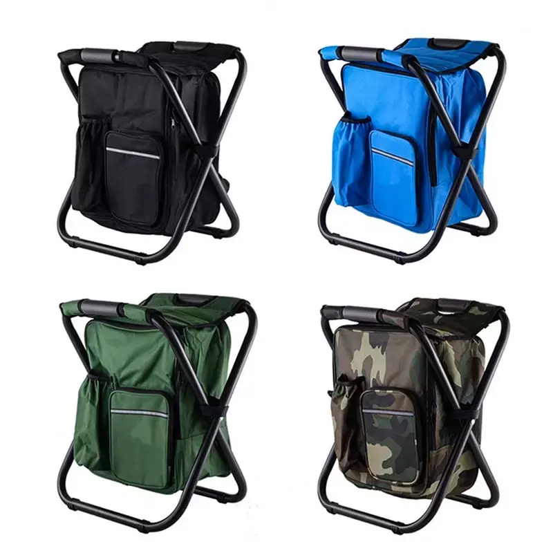 Folding Portable Seat Backpack Fishing Cooler Chair with Beach Chair for Camping Fishing