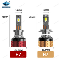 Ampoule de phare LED H7 haute puissance 160W 16000Lm 12V, faisceau haut et bas, phare LED H4 6000K blanc, H1 H11 9005 9006 9012 LED
