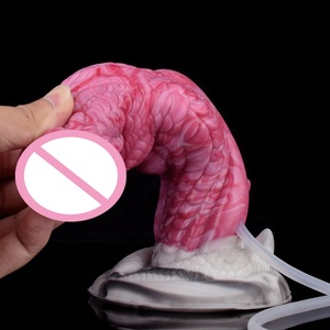 YOCY Fantasy Dragon Knot Ejaculation <b>Dildo</b> Anal <b>Dildo</b> Silicone Squirting Penis With Sucker Spray Liquid Sex Toys for Adult 18+ - Product Image 5