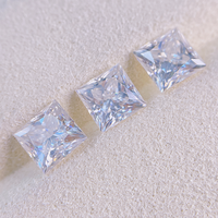Vente en gros de Moissanite de laboratoire Princess Cut créée 3x3mm-11x11mm D couleur avec jeu de couleur/feu pour la fabrication de bijoux