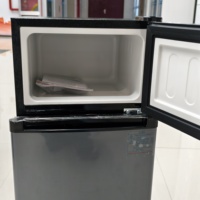 Réfrigérateur double porte H 76L pour la maison et l'hôtellerie, avec fonction de refroidissement et de congélation, congélateur supérieur et réfrigérateur inférieur
