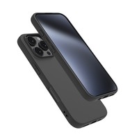 Coque de téléphone en TPU souple noir givré pour iPhone 17 Air 16 15 Plus 14 13 Pro 12 11 Pro Max 7 8 SE 16E coque arrière mate à couverture complète