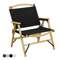 Chaise Kermit Design moderne Démontable Pliable Camping Meubles d'extérieur en bois Durable Chaise de plage avec grain de bois pour utilisation au parc