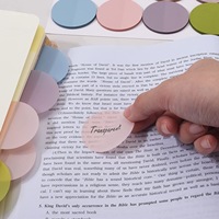 Morandi Multicolore Transparent PET Notes Autocollantes Index Circulaire Autocollants Étudiant Papeterie Étiquettes Bloc-Notes Fournisseur
