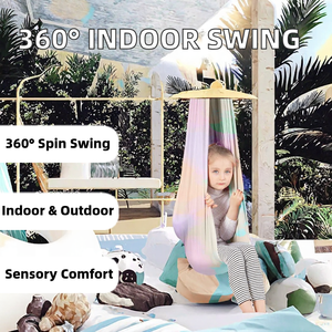 Hamac de yoga et balançoire sensorielle moderne à rotation 360° pour intérieur et extérieur, pour enfants et thérapie sensorielle (autisme) - Mobilier d'extérieur - Product Image 2