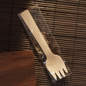 Bán buôn nhà máy trực tiếp sinh thái thân thiện dùng một lần thìa gỗ dao ngã ba - Product Image 4