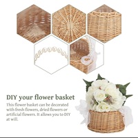 Panier tressé à la main Willow, coffret cadeau pour demoiselle d'honneur, panier à fleurs pour garçon d'honneur