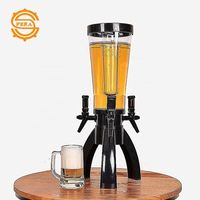 Distributeur de bière portable de luxe 1,5L/3L avec lumières LED colorées et brillantes, 3 robinets, accessoires de bar