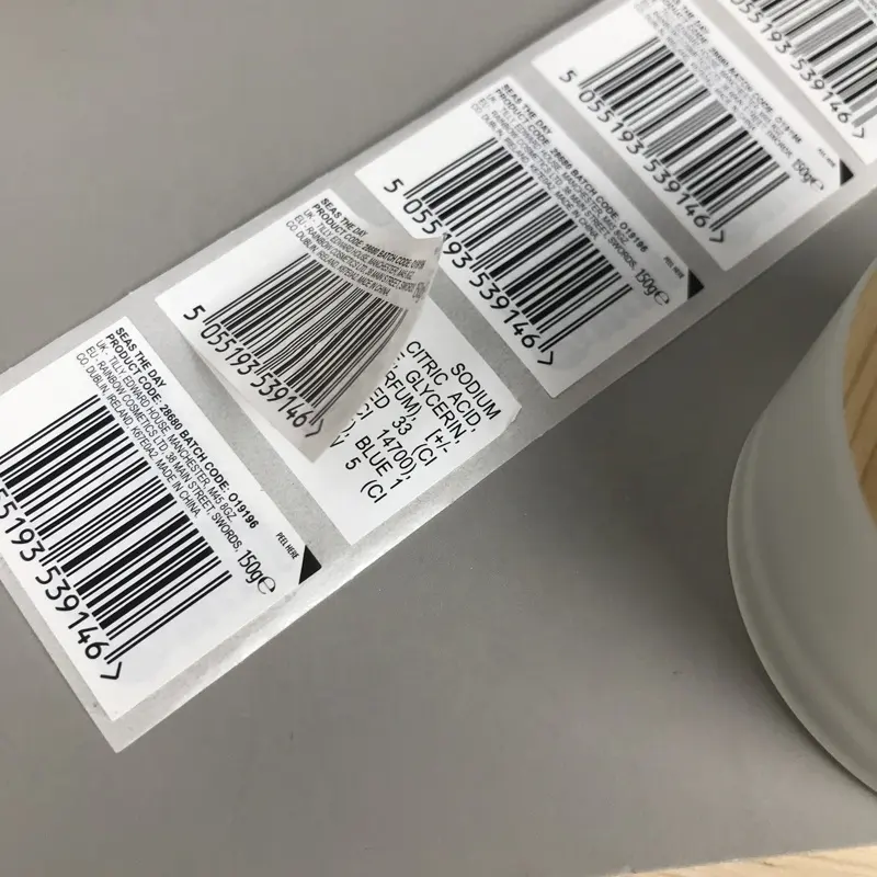 Custom Adhesive Cosmetic Multilayer Water proof Labels Falt etikett, Doppelseitiger Etiketten aufkleber Verpackungs druck