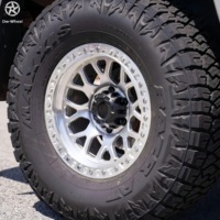 Jantes en alliage forgé DW 17 18 19 20 pouces Beadlock Roues tout-terrain Jantes argent brillant pour Jeep Wrangler Jk Grand Cherokee