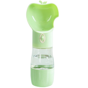 Portable Dog Water Bottle Apple Shape Travel Pet Bowl With <b>Large</b> Capacity For Outdoor Walking Eco-Friendly Design - Product Image 1