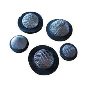 Stainless Steel Dome Mesh Filter Caps / Wire Mesh Filter Cap / Rubber Gasket Mesh Filter