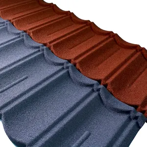 थोक मूल्य निविड़ अंधकार छत सामग्री 0.28- 0.4mm घरों पत्थर लेपित रंग अमेरिकी बाजार के लिए टाइल