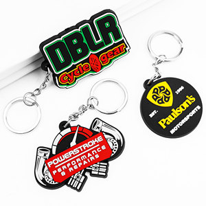 Logotipo personalizado motocicleta llavero de goma plástico 3D suave dibujos animados Pvc llavero regalo llavero de goma suave - Product Image 4