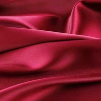 Tissu satiné extensible léger 100% polyester, 85 GSM, tissé uni teint pour robes et vêtements de danse