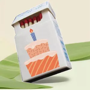 Scatola di fiammiferi con logo scatola bianca lunga scatola di fiammiferi vuota per cassetto di carta abbinata scatola regalo