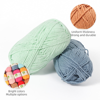 Fil Épais à Tricoter et Tisser à la Main en Coton Peigné pour Crochet et Tricot JP – Plusieurs Couleurs